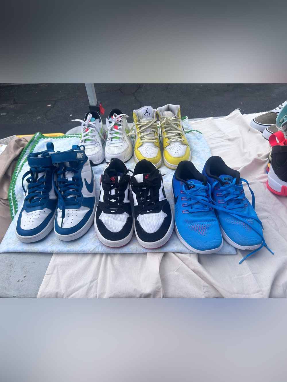 Nike Blue and White High-Top Sneakers 

lot of 5 pairs of shoes size 6.5